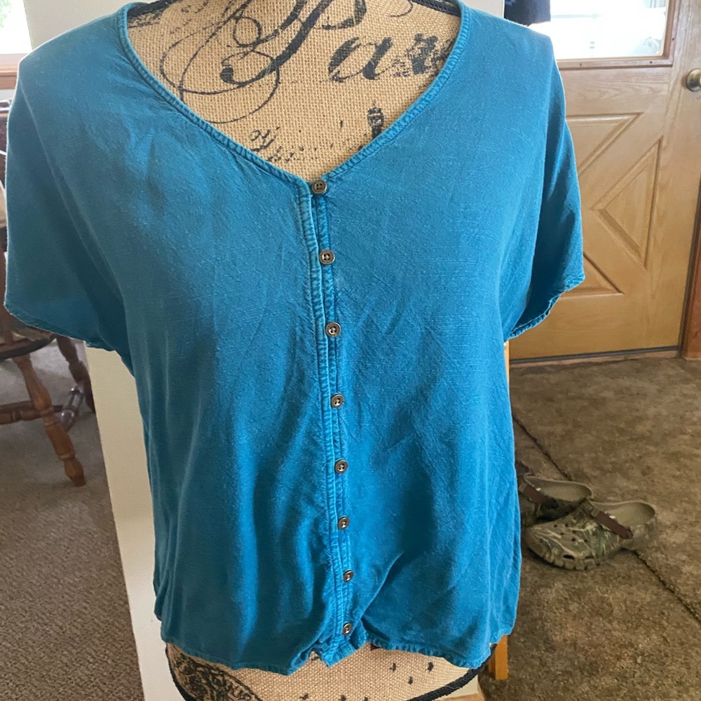 Blue blouse, Mudd size large